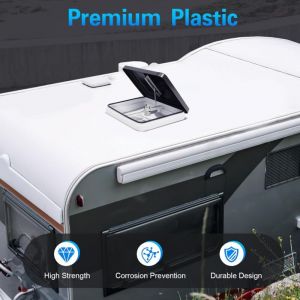 Trappe de toit pour caravane ou camping-car 42 x 42 cm avec brise-vue pour caravane/camion/van avec ouverture de 14 x 14 pouces