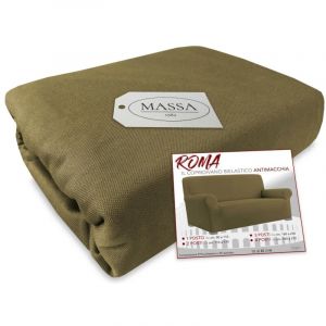 Housse de canap&eacute; universelle &eacute;lastiqu&eacute;e et r&eacute;sistante aux taches ROMA Taupe 1 PLACE de cm. de 80 &agrave; 110