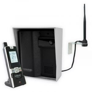 Interphone 600m autonome sans-fil - UltraCOM2 solo visi&egrave;re argent&eacute;e + combin&eacute; + antenne : contourner obstacle / pilier