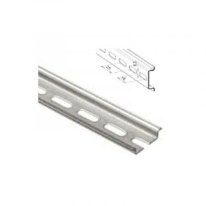 Rail din Oméga perforé longueur 200 mm hauteur 7,5 mm