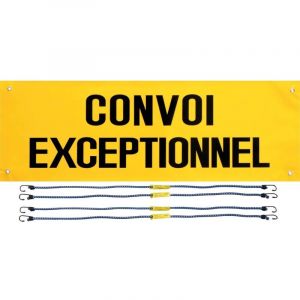 Bache Convoi Exceptionnel 1200x400m Avec Oeillets + 4 Sandows 105cm - Sodise - 16427