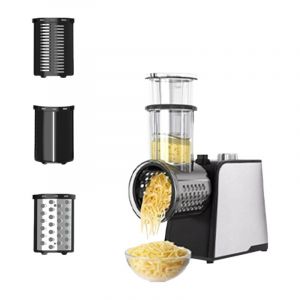 Coupe-légumes électrique, Gros Calibre Amélioré Rape à Fromage, 250W Râpe a Légumes Électrique, Hachoir Multifonctionnel Râpe, Râpe Carottes