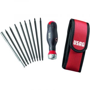 Tournevis Combidrive Usag 333 K/SB10 Coffret à cliquet intégré 10 inserts