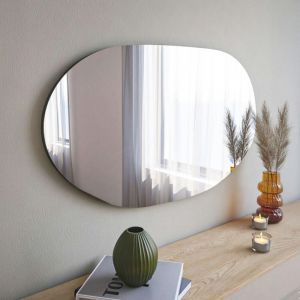 Miroir design organique forme galet 89 cm - style naturel CODY