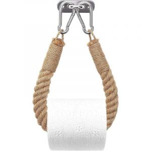 Porte-Papier Toilette,Porte-Serviette en Corde de Chanvre pour Salle de Bain et Cuisine Porte-Papier Salle de Bain Support de Rouleau de Serviette
