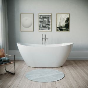DURAVIT - Baignoire ilot en acrylique design pour salle de bain, avec vidage et trop-plein, 2 parois, 2 places - 170x70x69cm - Blanc - DURABERK