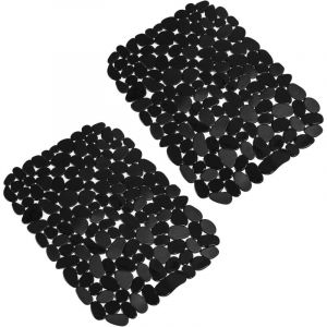 Tapis Evier Cuisine, Lot de de Protege Evier Cuisine en PVC, 40x30cm Tapis Evier, Tapis D'évier en Forme de Galets pour Le Fond de L'évier de Cuisine