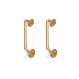 Lot de 2 poignées de porte de grange tubulaires noires pour escalier, barre d'appui pour porte coulissante, porte de garage