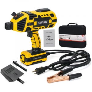 Machine à souder portative, 110V 120Amp Machine à souder ARC avec casque et gants de soudure, onduleur IGBT 5 réglage de courant variable, ensemble