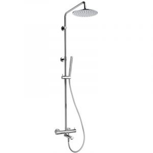 Paini France Robinetterie - Combin&eacute; bain/douche sur colonne avec mitigeur thermostatique Cox finition chrom&eacute;