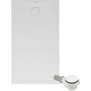 Receveur de douche antid&eacute;rapant 120 x 90 VILLEROY ET BOCH Lifetime Plus Cerasoft c&eacute;ramique blanc + Bonde blanc