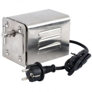 Moteur Tourne Broche de Barbecue Moteur El&eacute;ctrique en Acier Inoxydable Kit R&ocirc;tissoire Barbecue Charge Nominale 50-70kgF(EU Plug 220V)