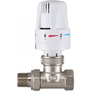 Robinet thermostatique de radiateur en laiton Ulisem 1/2 pouce &ndash; Type droit DN15 &ndash; Contr&ocirc;le automatique de la temp&eacute;rature &ndash; Chauffage par le sol