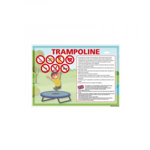 Signaletique.biz France - panneau de signalisation trampoline (H0516) - Adhésif - 420 x 300 mm
