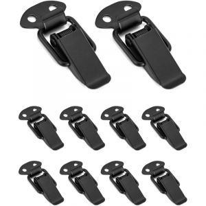 Beijiyi - 10 Pièces Loquet à Ressort Bascule Acier Inoxydable, fermeture à levier, Loquet à Bascule,fermoir, pour coffre à outils boîte de rangement