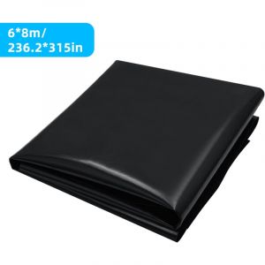 B&acirc;che bassin 6x8m, 04mm, pour bassin jardin, poissons, cascade Noir