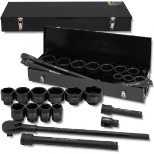 JCB Zestaw Kluczy Udarowych 15 pi&egrave;ces 36-80 mm