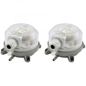 2X Pressostat DifféRentiel D'Air 50-500Pa Commutateur à Micro-Pression RéGlable