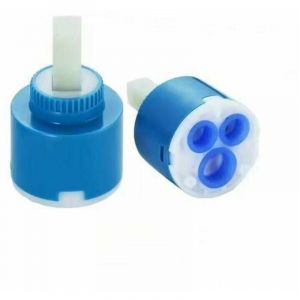 Cartouche Mitigeur en C&eacute;ramique Cartouche Robinet Mitigeur Cartouche C&eacute;ramique pour Mitigeur de Salle de bain ou de Cusine(Bleu 2 Pi&egrave;ces 40mm)LO-Ron