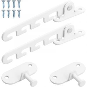 Pi&egrave;ces Entreb&acirc;illeur de Fen&ecirc;tre &agrave; Battant, Entrebailleur Fenetre Limiteur Ouverture Fenetre avec Vis, Reglable Entrebailleur Fenetre Sans