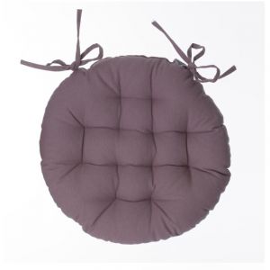 Galette de chaise ronde 38 cm Taupe