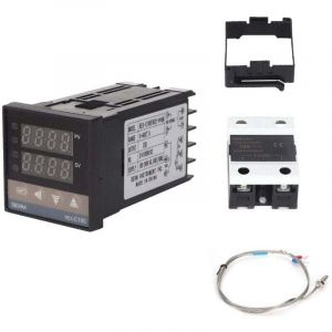 REX-C100 pid Contrôleur de Température, Thermostat Numérique Kit AC110V-240V, 0℃400℃, Régulateur de Température Numérique led Digital avec Alarme