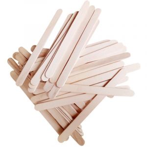 200 au Total, Baton Bois, Batonnet Bois, Baton Glace, Tailles - 114 mm x 10 mm x 2 mm，Batonnet en Bois, DIY