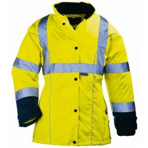 Parka airport femme oxford double polaire jaune marine taille l 14568-ja-l