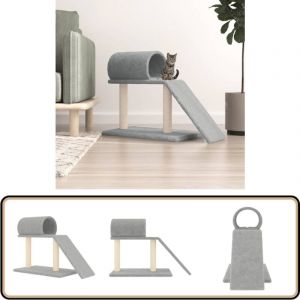 Vidaxl - Arbres à chat avec tunnel et échelle gris clair 55,5 cm - Arbre à Chat - Arbre à Chat Pour Chat - Jouet Pour Chat - Griffoir Chat - Poteau à
