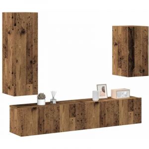 Vidaxl - Ensemble de meuble tv mural 4 pcs vieux bois bois d'ing&eacute;nierie