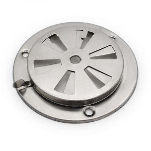 Grille d'aération ronde KZQ rosace d'aération en acier inoxydable, trou d'aération rond, grille d'aération réglable, grille d'aération ronde, 95 mm