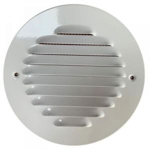 Winflex Ventilation - Grille acier ronde &agrave; visser D90MM. entraxe vis 164MM + ecran anti-insecte