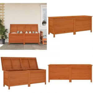 Vidaxl - Boîte de rangement de jardin marron bois massif de sapin - Boîte De Rangement Jardin - Coffre De Jardin - Rangement Extérieur - Rangement