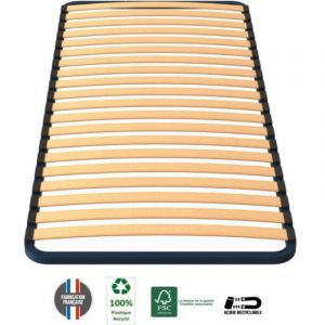 Sommier 90 x 200 - Acier bleu nuit - FINLANDEK Loysa