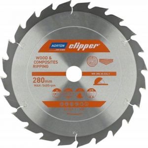 Norton Lame de scie 280 mm 24 dents carbure