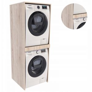 Akord - Meuble au-dessus de la machine à laver et du sèche-linge ts Sonoma Meuble de salle de bain Étagère colonne