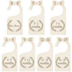 Ensemble de 7 pièces armoire séparateur, armoire séparateur de vêtements pour bébé, cloison de vêtements en bois, cloison de taille de vêtements,