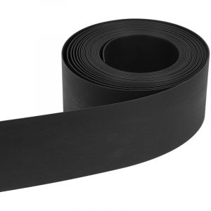 Randaco Bordure de jardin en PE Bordurette de jardin flexible Bordure de pelouse 2mm pav&eacute; noir 2500x12.5x0.2cm