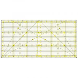 Ahlsen - 15 x 30 cm Règle de patchwork avec indications d'angles, Règle couture précise pour le quilting, la couture et le patchwork