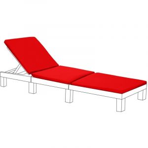 Coussins de Transat de Remplacement Pour Allibert Keter Daytona, Coussin de transat d'extérieur, 198x66x5cm Coussin de chaise longue résistant à