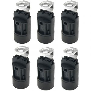 6pcs E14 Bougie Ampoule Titulaire Base de Lampe en Plastique Support de Douille de Lampe pour Fabrication de Lampes Lustre Restauration Lampe Projet
