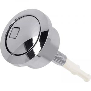 Bouton Poussoir Double Chasse d'Eau Geberit (Chrom&eacute;), accessoire de salle de bain &eacute;l&eacute;gant, compatible avec r&eacute;servoirs d'eau Geberit