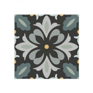 Carrelage gr&egrave;s c&eacute;rame effet carreau de ciment GARDEN 15x15 cm GARDEN NIGHT - - bo&icirc;te de 0.50 m2