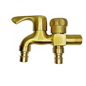 Forehill - Robinet Double 1/2' Robinet de jardin laiton Robinet Extérieur Jardin Anti-Gel Robinet à Double Sortie Robinet Machine à Laver robinet