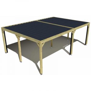 Carport bois &bull; 7m x 5m &bull; ind&eacute;pendante &bull; sens largeur &bull; livraison comprise