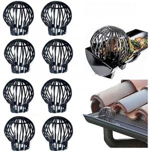 Lot de 8 Crapaudines pour Gouttière Protections de Gouttière 12 x 14cm(diamètre x hauteur), Filtre À Gouttière pour Maison Avant Toit Fossé Égout