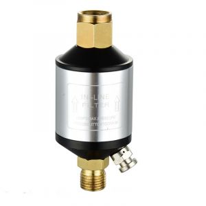 Filtre de compresseur d'air d'entrée et de sortie 1/4 'npt Séparateur d'eau Sécheur de compresseur d'air avec vanne de vidange pour outils