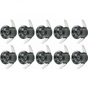 10 Mini Spots LED 1W Encastrables Avec Transformateur S&eacute;par&eacute; Pour Vitrine, Cuisine, Escaliers, Placard, 90-265V AC[Classe &eacute;nerg&eacute;tique A++]