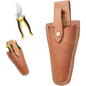Étui de Sécateur,Fourreau en Cuir,Gaine de Sécateur à Main en Cuir Pochette pour outils de jardin Ciseaux(1pcs)