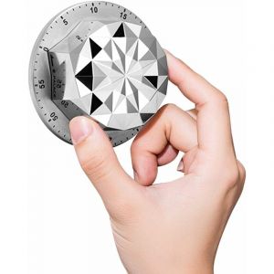 Minuteur Mécanique de Cuisine en Acier Inoxydable, avec Aimant Alarme Sonore minuteur de Cuisine, en Acier Inoxydable Time Timer pour Cuisine Fei Yu